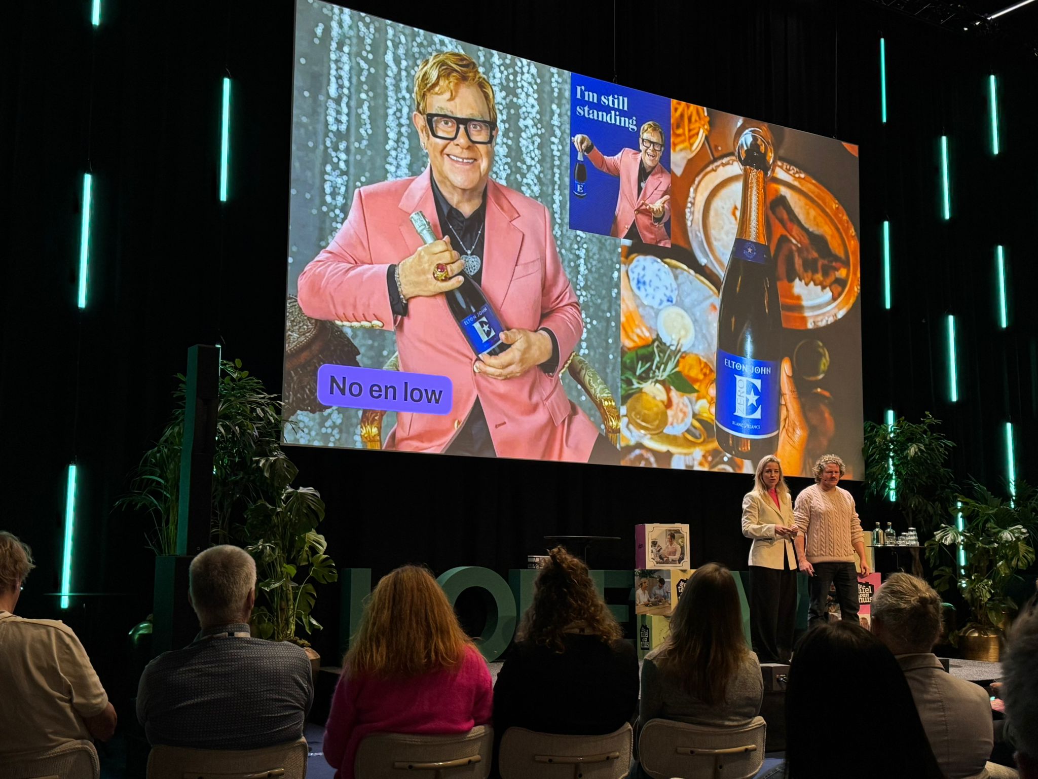 Maartje Nelissen en Gijsbregt Brouwer tijdens de presentatie op Horecava